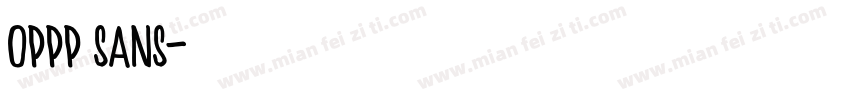 oppp sans字体转换
